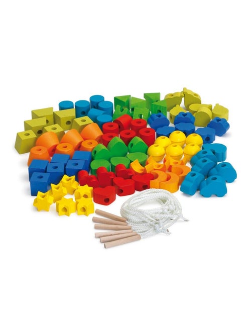 Grosses perles en bois à enfiler - Kiabi