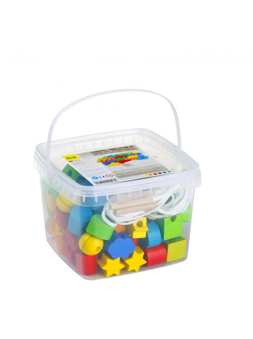 Grosses perles en bois à enfiler - Kiabi