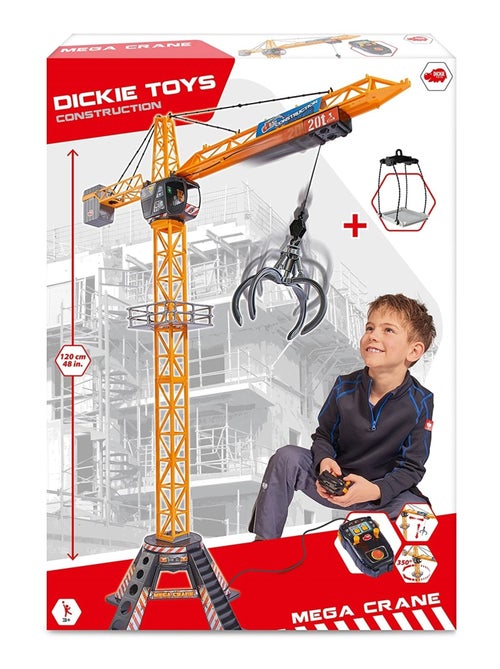 Grue Mega Crane de 120 cm avec télécommande à fil - Kiabi