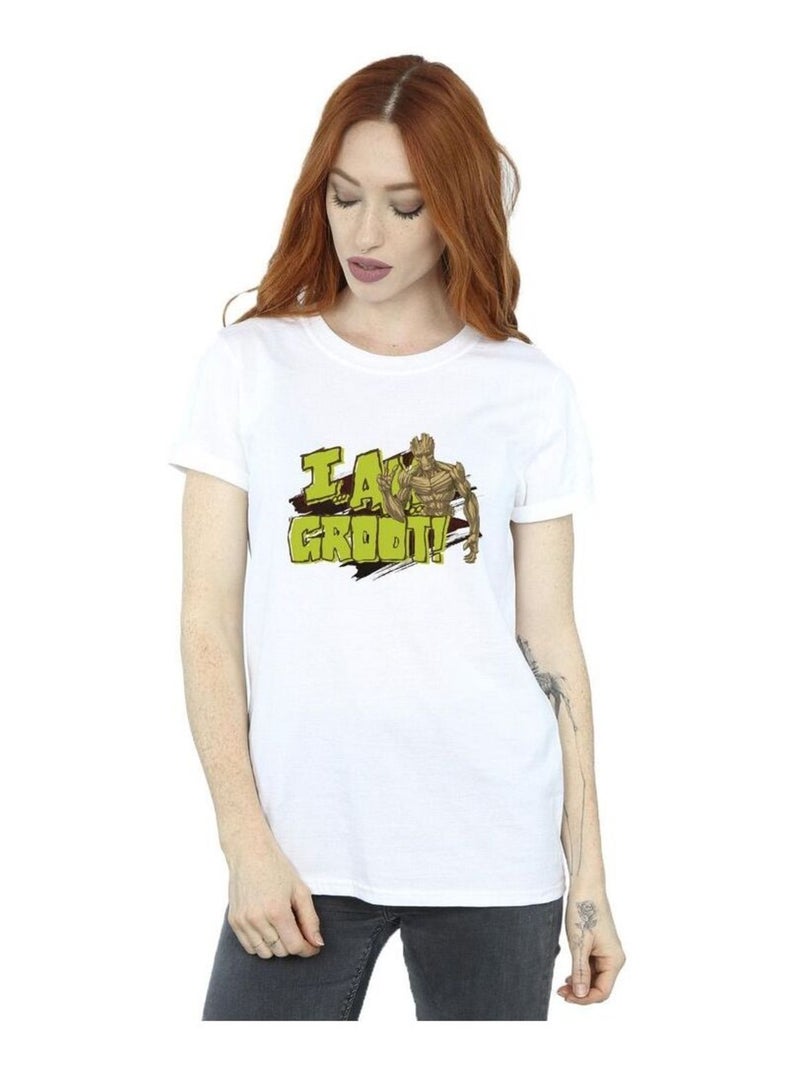 Guardians Of The Galaxy - T-shirt AM GROOT Blanc - Kiabi
