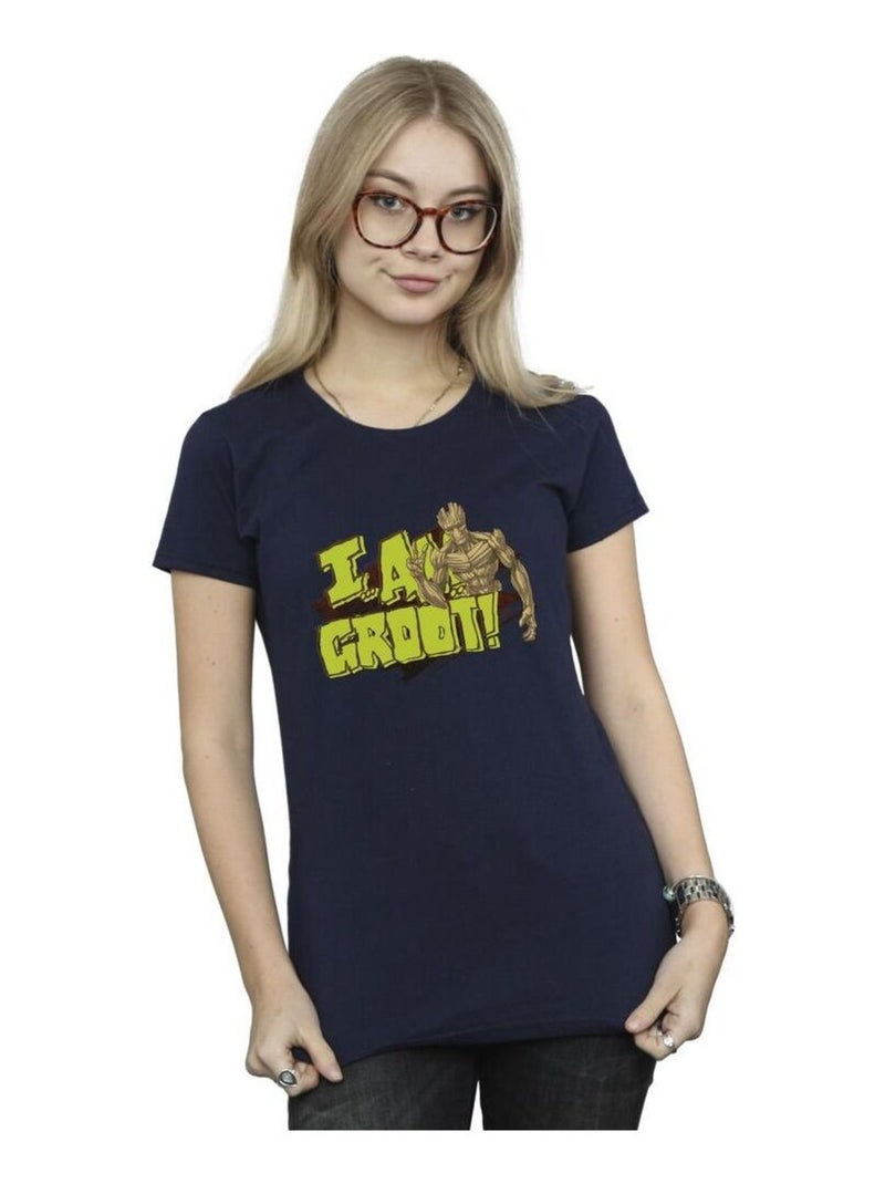 Guardians Of The Galaxy - T-shirt AM GROOT Bleu marine - Kiabi