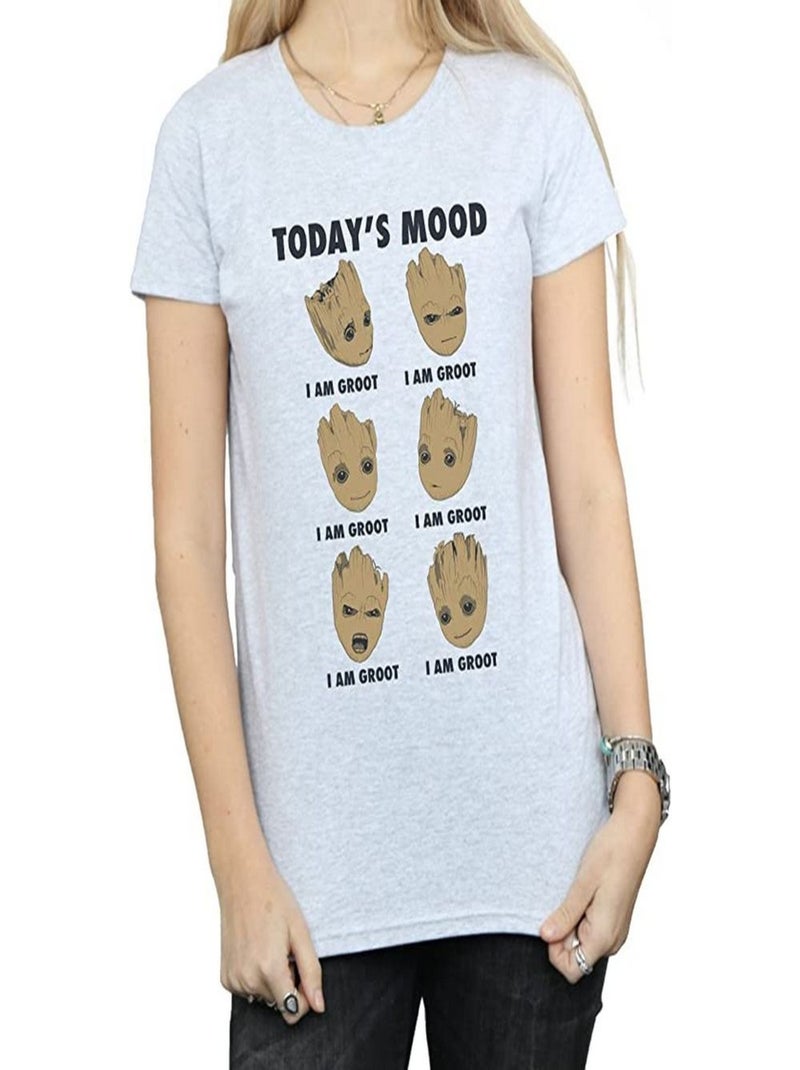 Guardians Of The Galaxy - T-shirt TODAY´S MOOD (Bébé Groot) Gris chiné - Kiabi