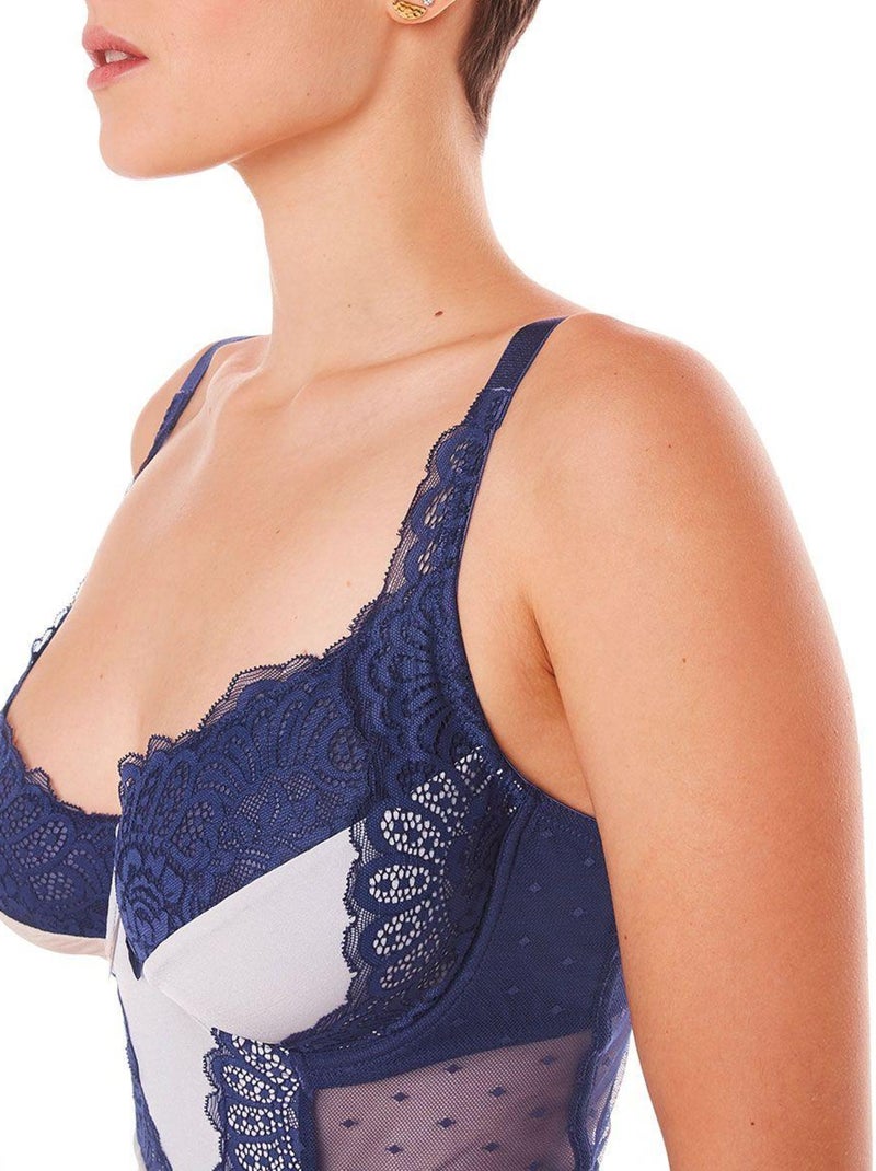 Guêpière grande taille ADN - Pomm'Poire Bleu - Kiabi