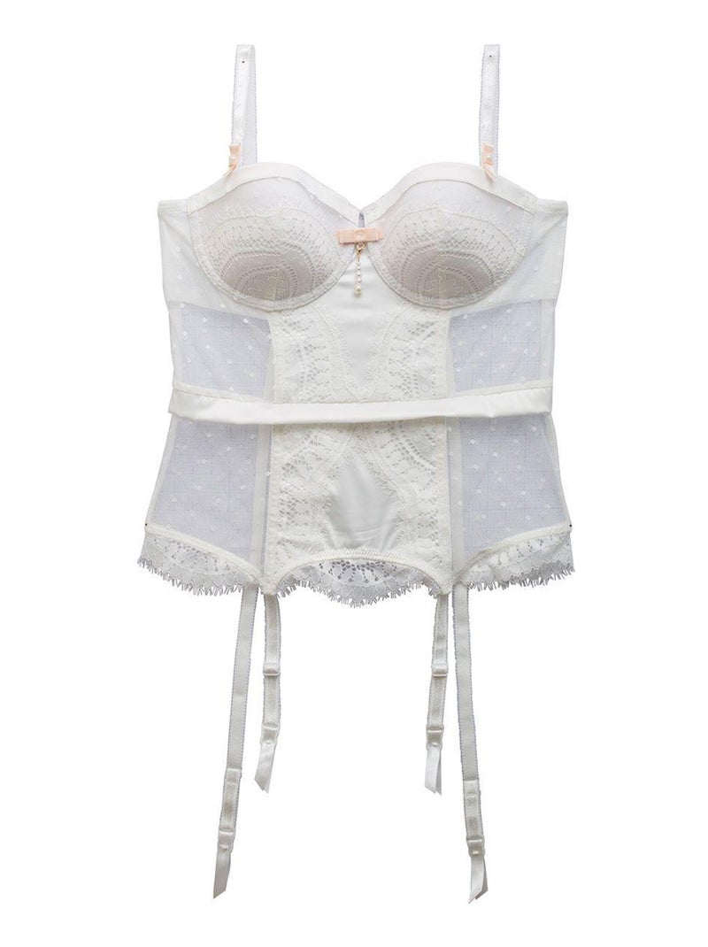 Guêpiere PIECE MONTEE - Pomm'Poire Blanc - Kiabi
