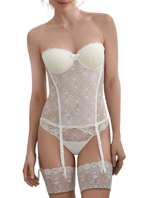 Guépière push-up Olivia mariage - Kiabi