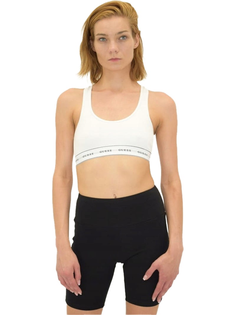 Guess - Brassière de sport motif/style uni Blanc - Kiabi
