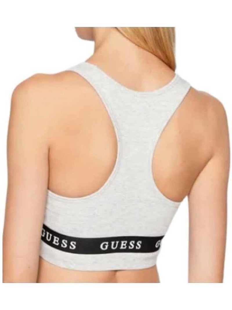 Guess - Brassière de sport motif/style uni Gris clair - Kiabi