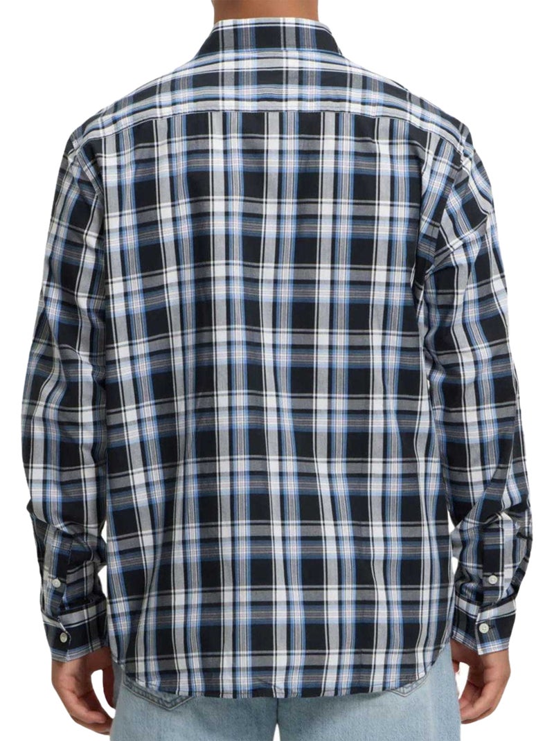 Guess - Chemise motif/style Logo brodé Bleu marine/Turquoise - Kiabi