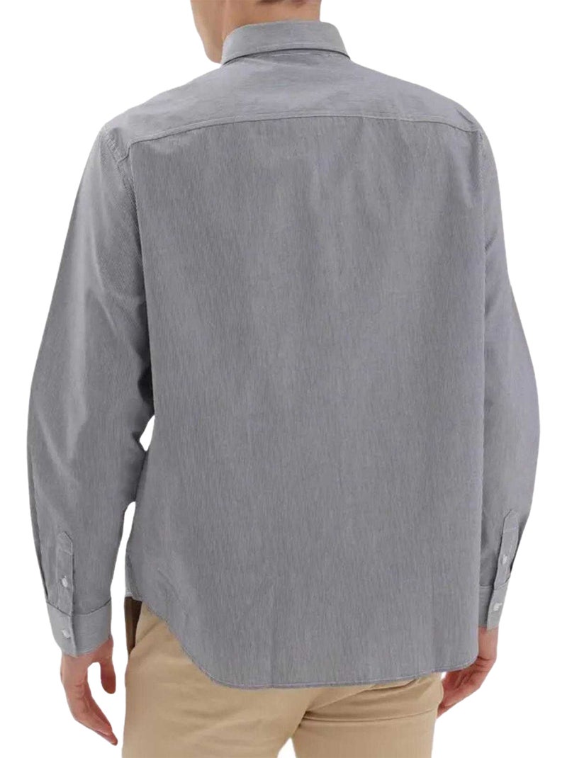 Guess - Chemise motif/style rayé Blanc Gris - Kiabi