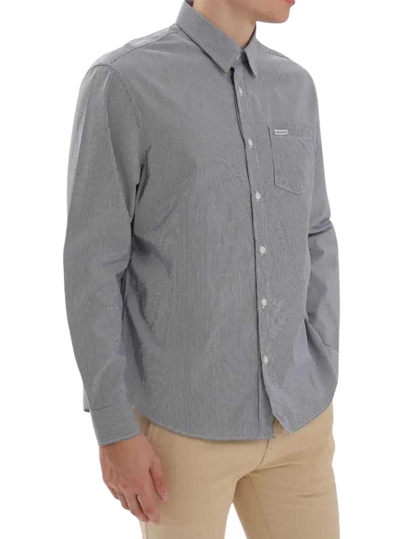 Guess - Chemise motif/style rayé Blanc Gris - Kiabi