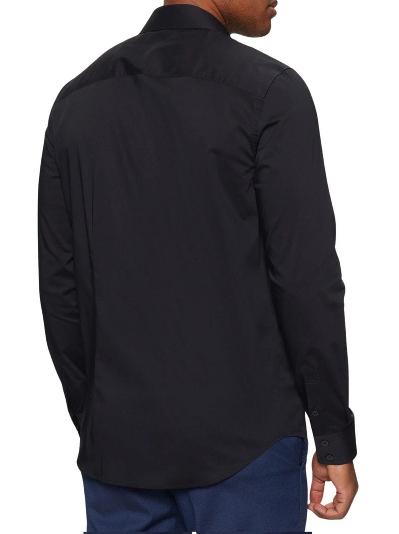 Guess - Chemise motif/style uni Bleu marine - Kiabi