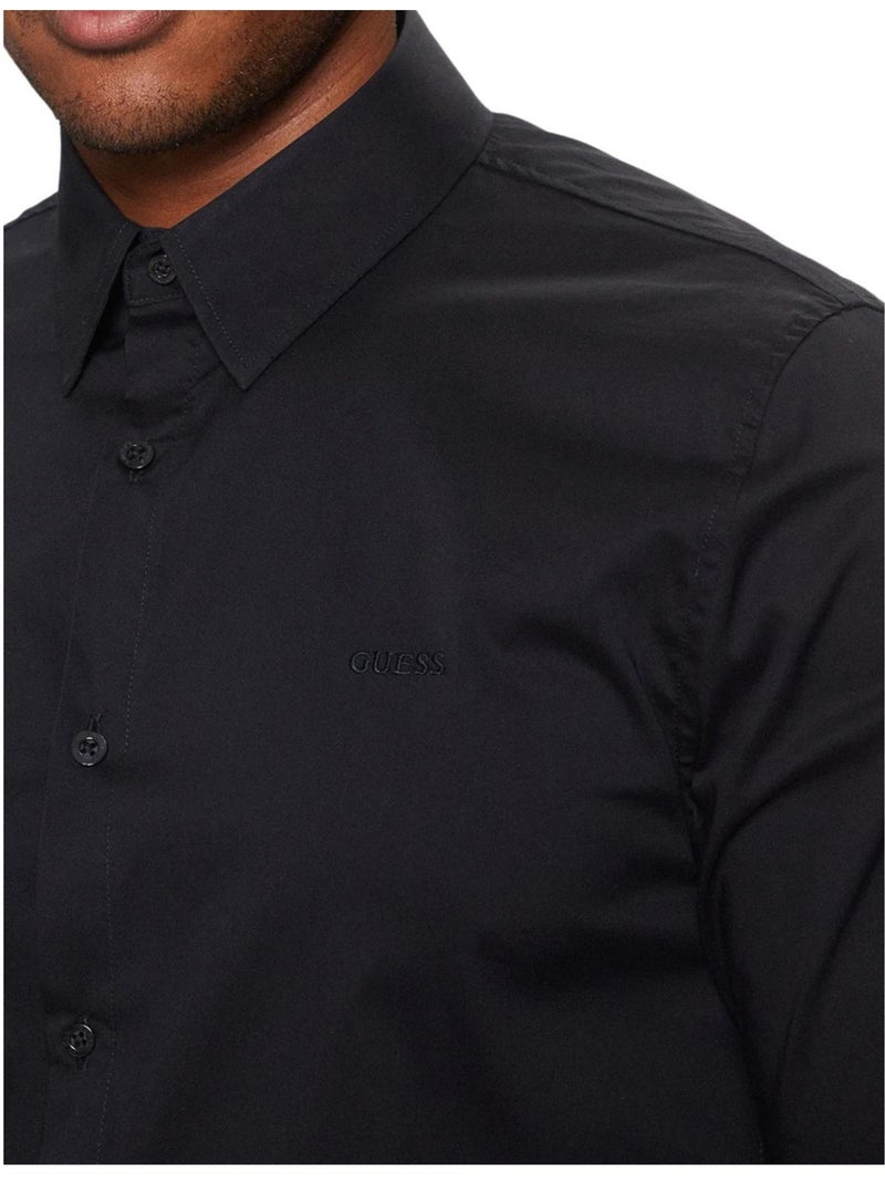 Guess - Chemise motif/style uni Bleu marine - Kiabi