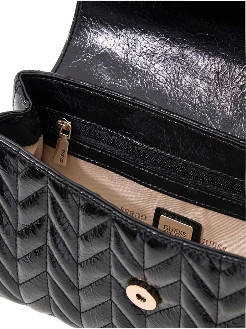 Guess - Sac à main motif/style Chevron Noir - Kiabi