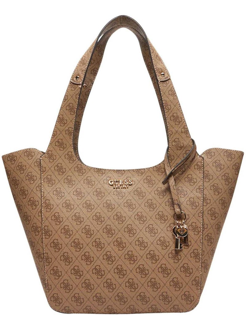 Guess - Sac à main motif/style logo CALISTA Marron - Kiabi