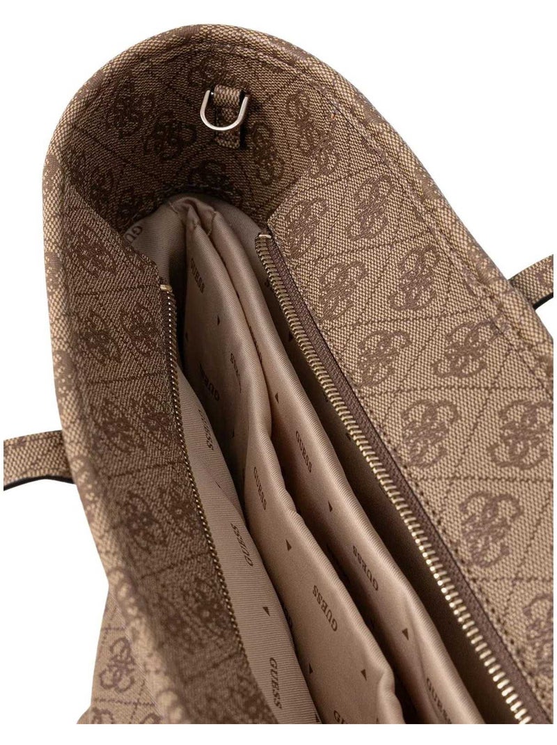 Guess - Sac à main motif/style monogramme Beige - Kiabi