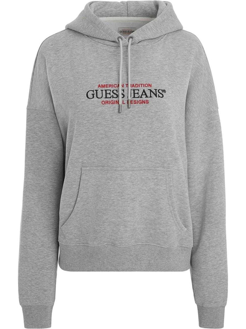 Guess - Sweat à capuche motif/style logo JEANS Gris - Kiabi
