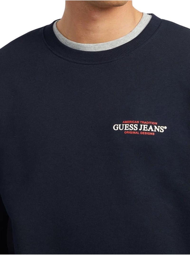 Guess - Sweat motif/style logo Bleu marine - Kiabi