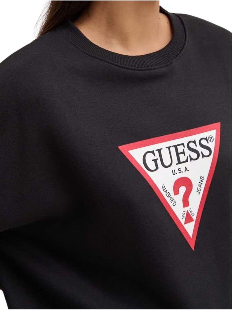 Guess - Sweat motif/style Triangle Noir - Kiabi