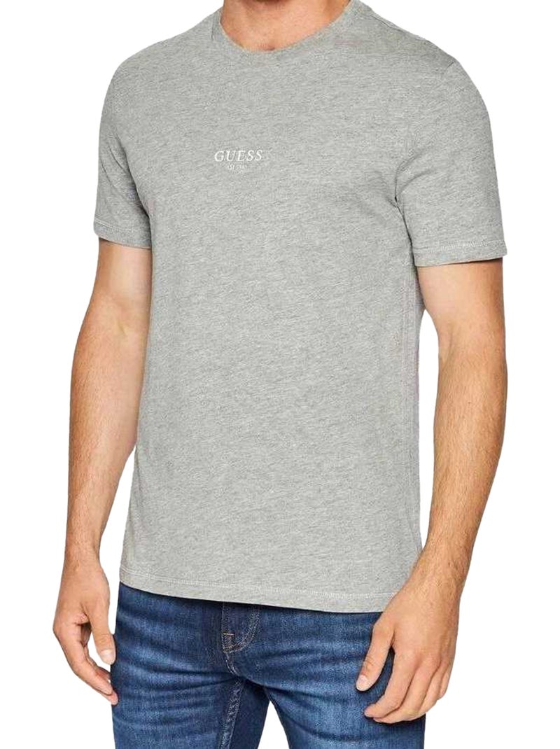 Guess - T-shirt manches courtes motif/style logo Gris - Kiabi