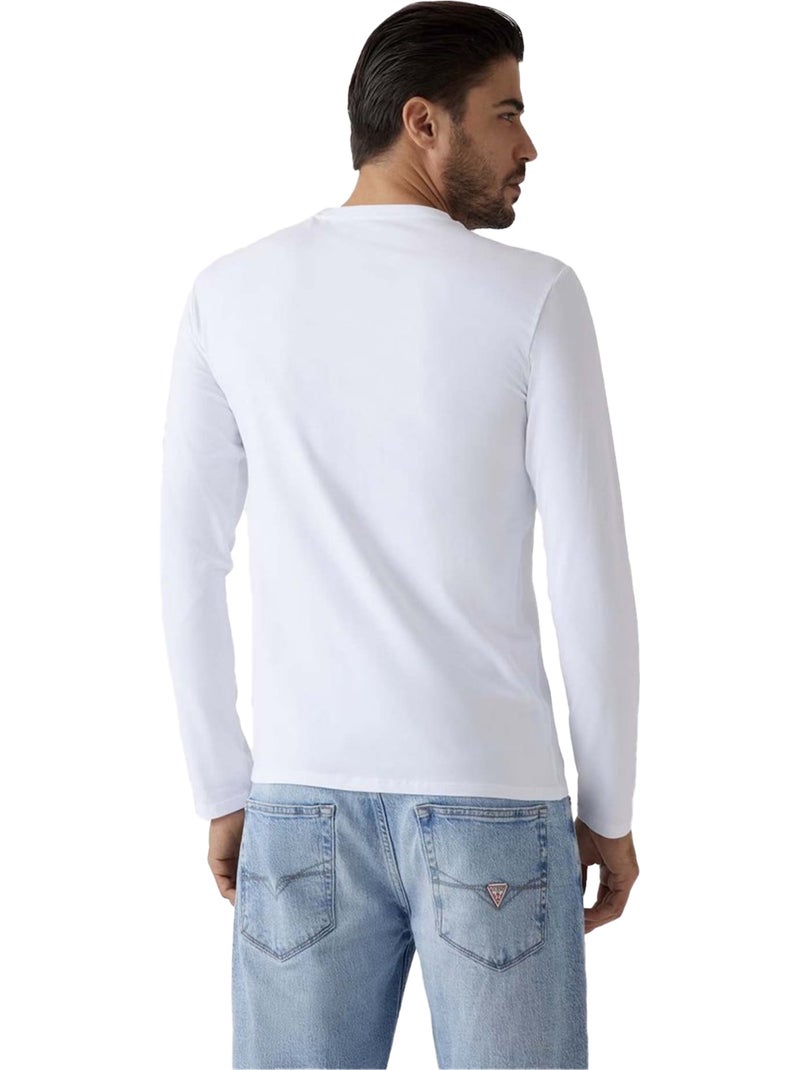 Guess - T-shirt manches longues Blanc - Kiabi