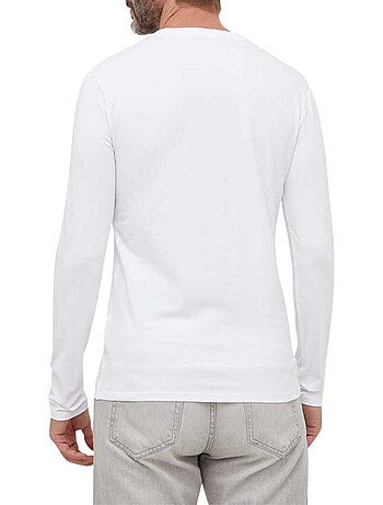Guess - T-shirt manches longues motif/style Logo triangulaire