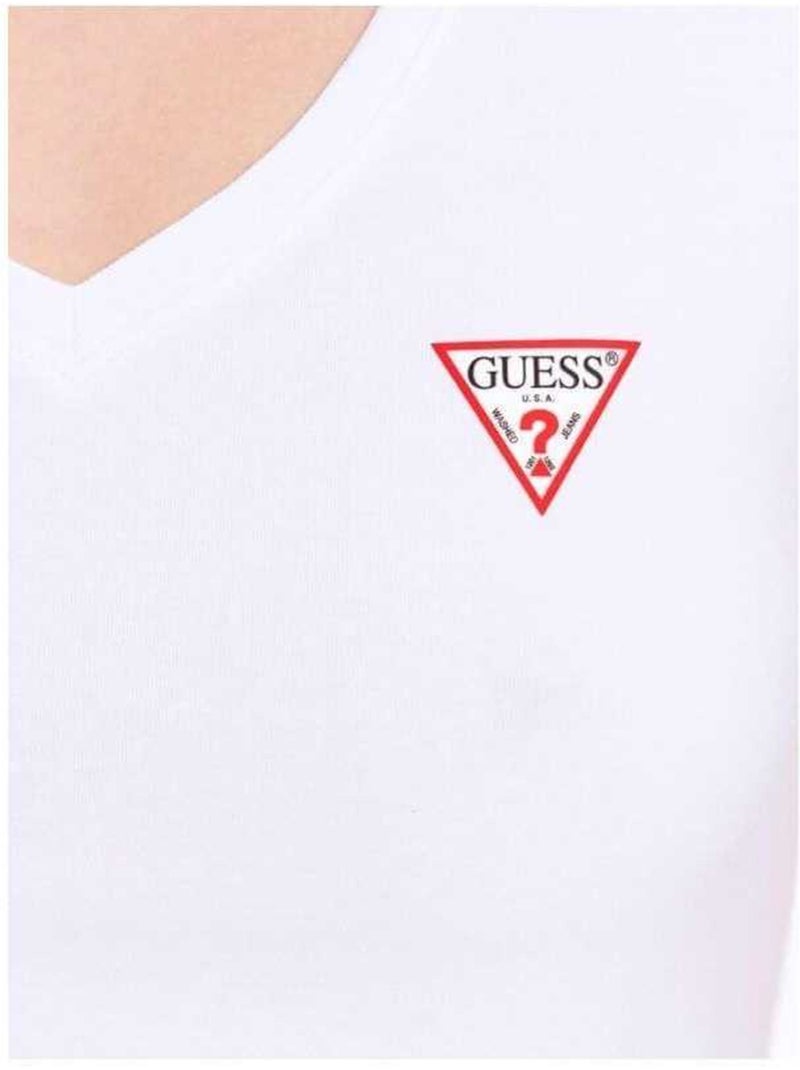 Guess - T-shirt motif/style logo Blanc - Kiabi