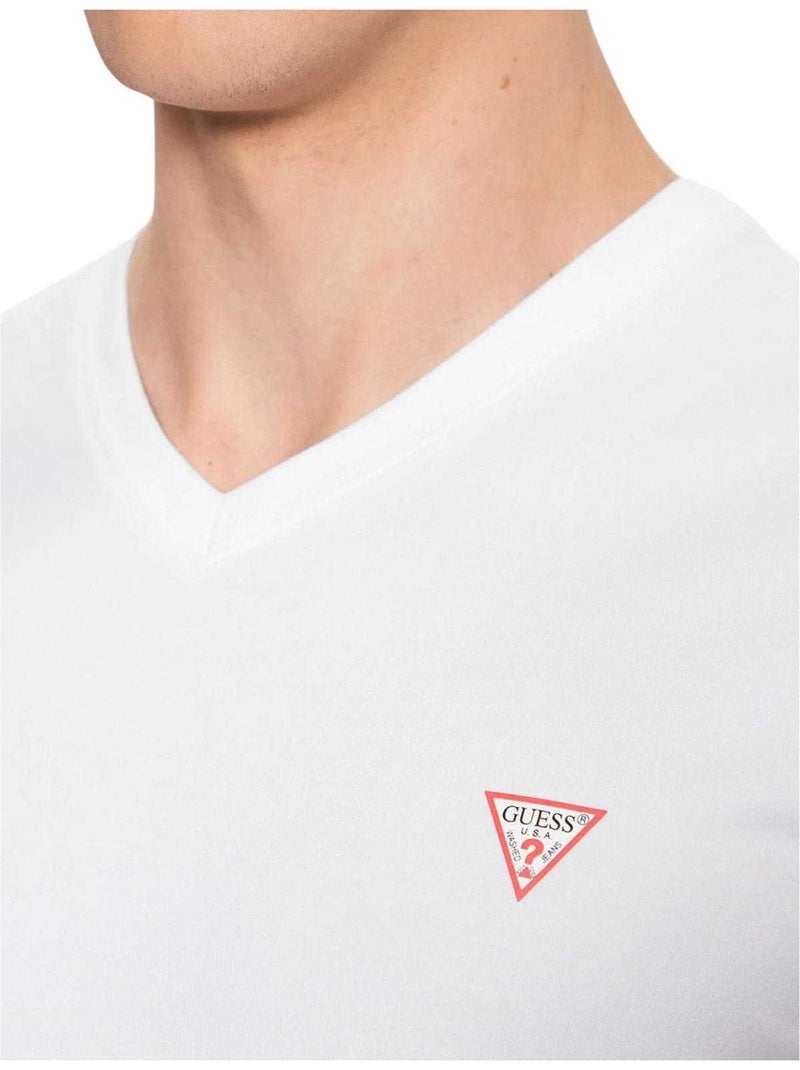 Guess - T-shirt motif/style logo Blanc - Kiabi