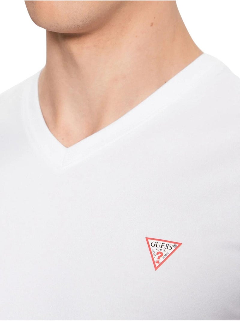 Guess - T-shirt motif/style logo Blanc - Kiabi