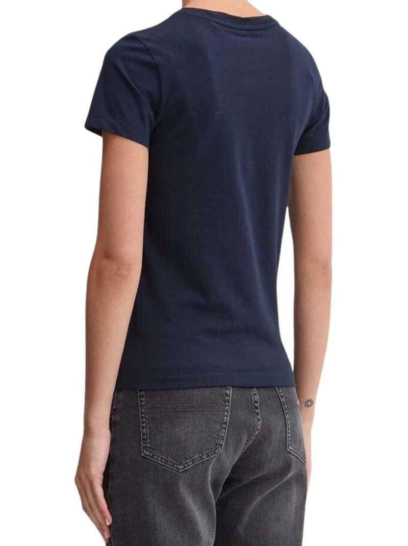 Guess - T-shirt motif/style logo Bleu marine - Kiabi