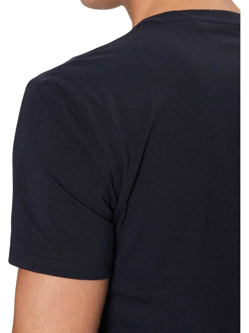 Guess - T-shirt motif/style logo Bleu marine - Kiabi