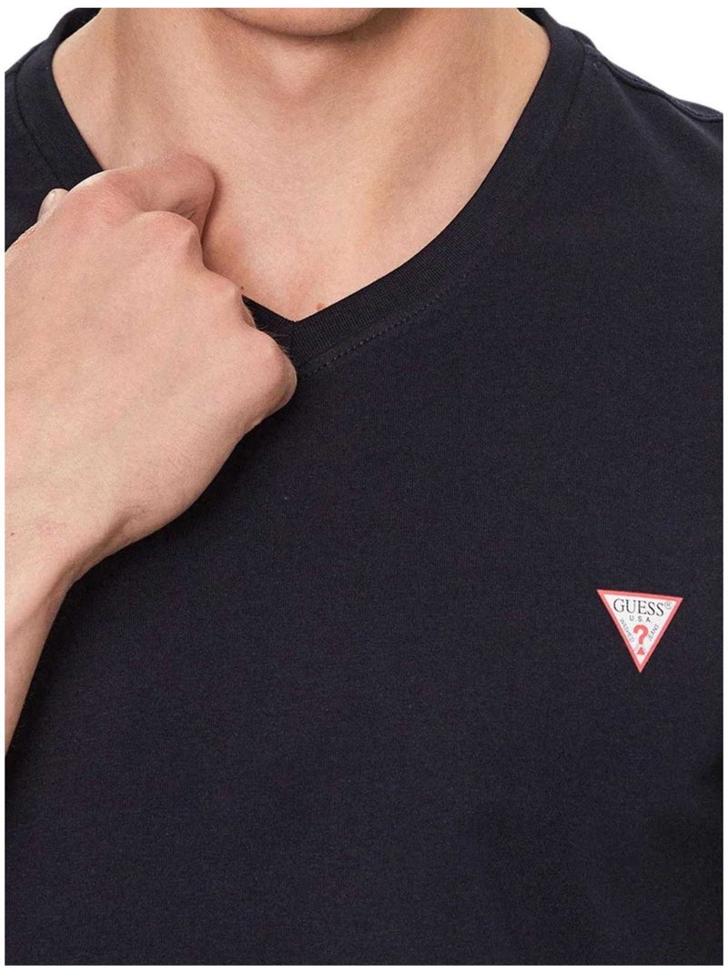 Guess - T-shirt motif/style logo Bleu marine - Kiabi