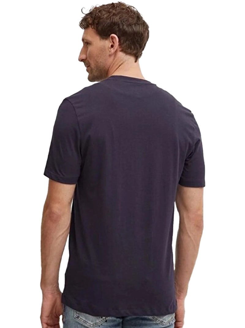 Guess - T-shirt motif/style logo Bleu marine - Kiabi