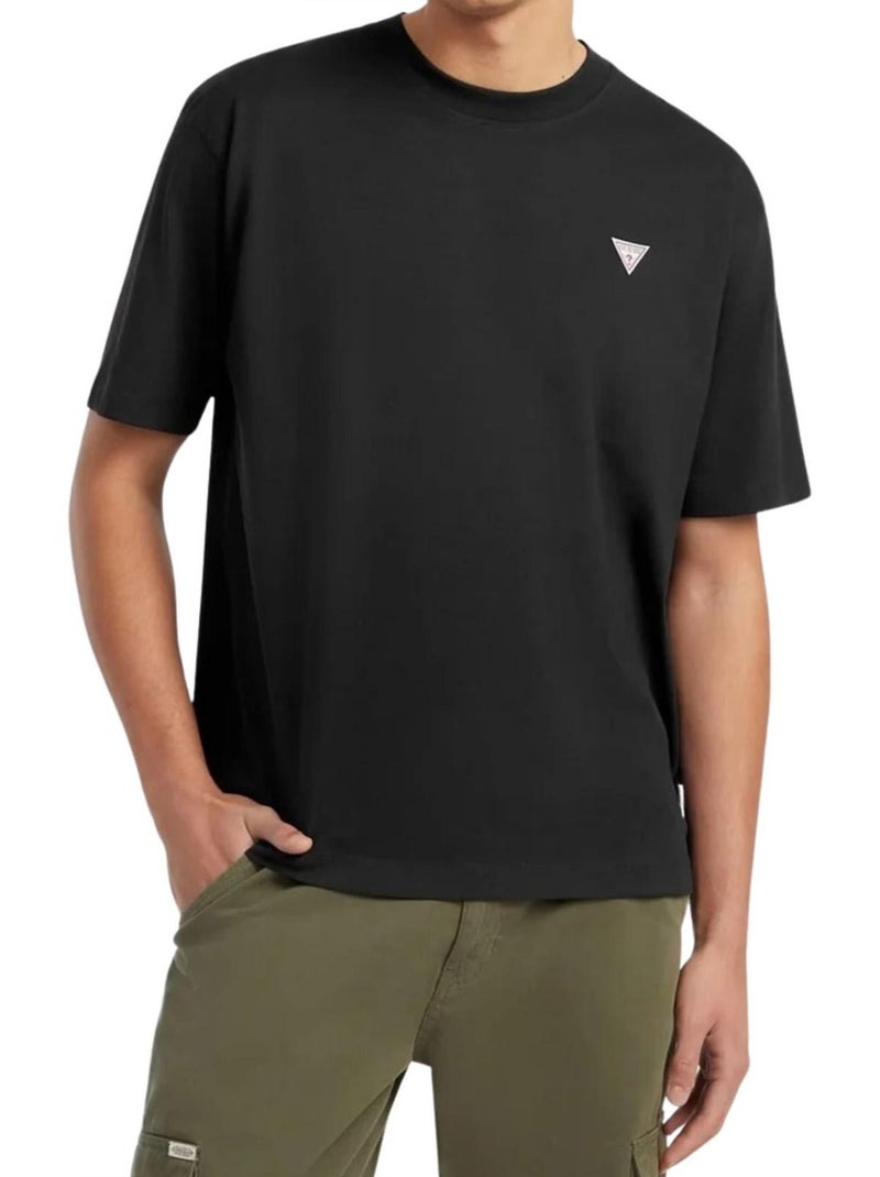 Guess - T-shirt motif/style logo JEANS Noir - Kiabi