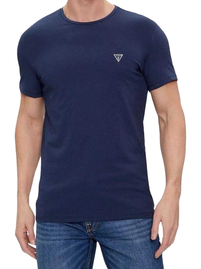 Guess - T-shirts motif/style logo Bleu marine - Kiabi