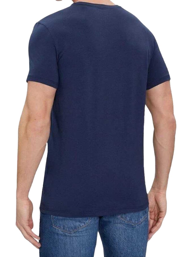 Guess - T-shirts motif/style logo Bleu marine - Kiabi