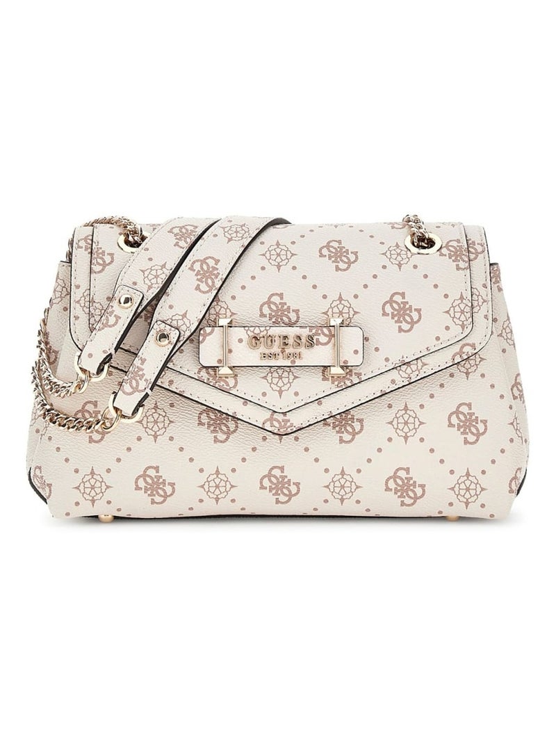 Guess Sac Bandoulière Silia Girlfriend Sat Vanilla Logo GP989021 Blanc - Kiabi
