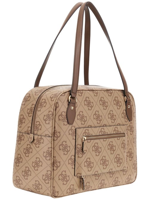 Guess Sac Voyage Berta Toiletry Train Latte Logo/Brown - Kiabi
