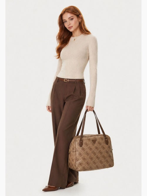 Guess Sac Voyage Berta Toiletry Train Latte Logo/Brown - Kiabi