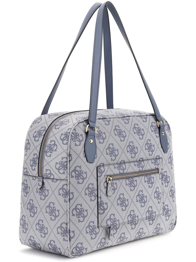Guess Sac Voyage Berta Toiletry Train Slate Logo Bleu - Kiabi