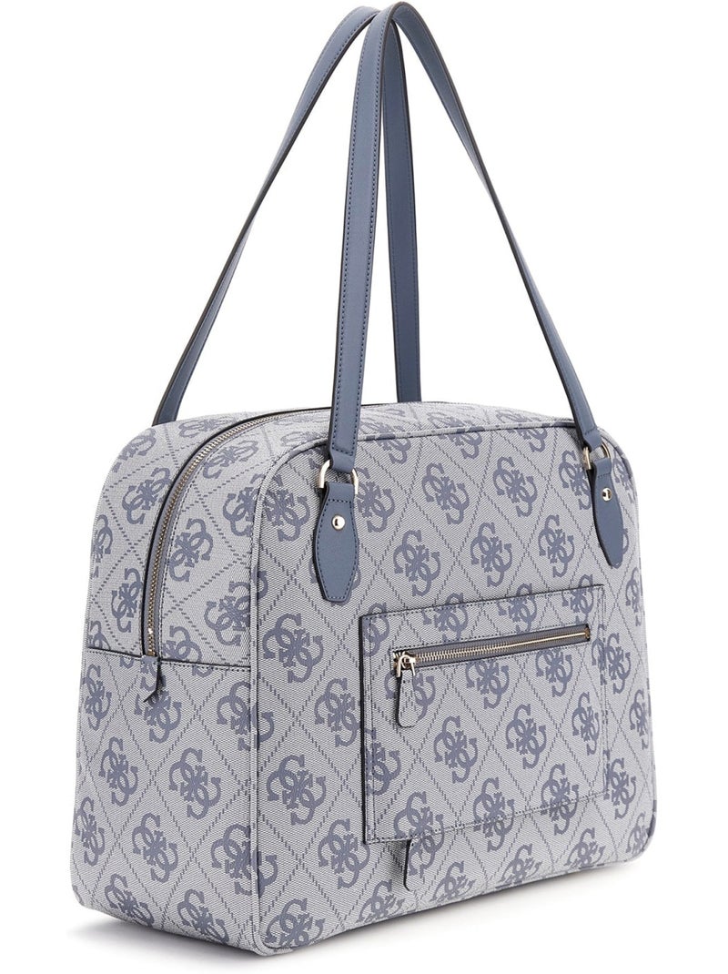 Guess Sac Voyage Berta Toiletry Train Slate Logo Bleu - Kiabi