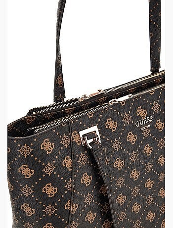 Guess Sac Voyage Calebra Tote Espresso Logo