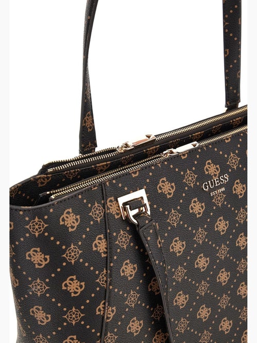 Guess Sac Voyage Calebra Tote Espresso Logo - Kiabi