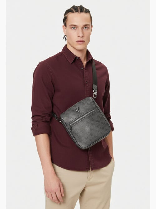 Guess Sacoche bandoulière Milano avec logo 4G Black\White - Kiabi