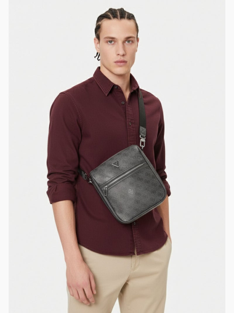 Guess Sacoche bandoulière Milano avec logo 4G Black\White Noir - Kiabi