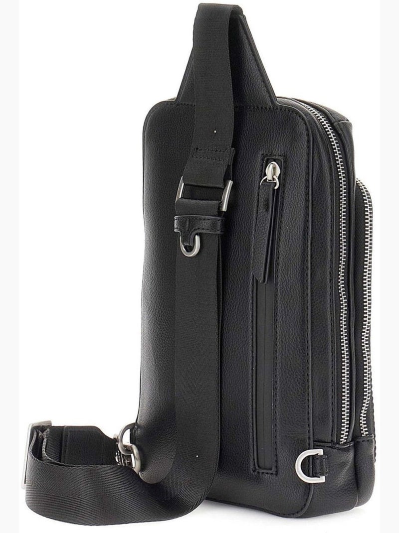 Guess sacoche milano backpack black Noir - Kiabi