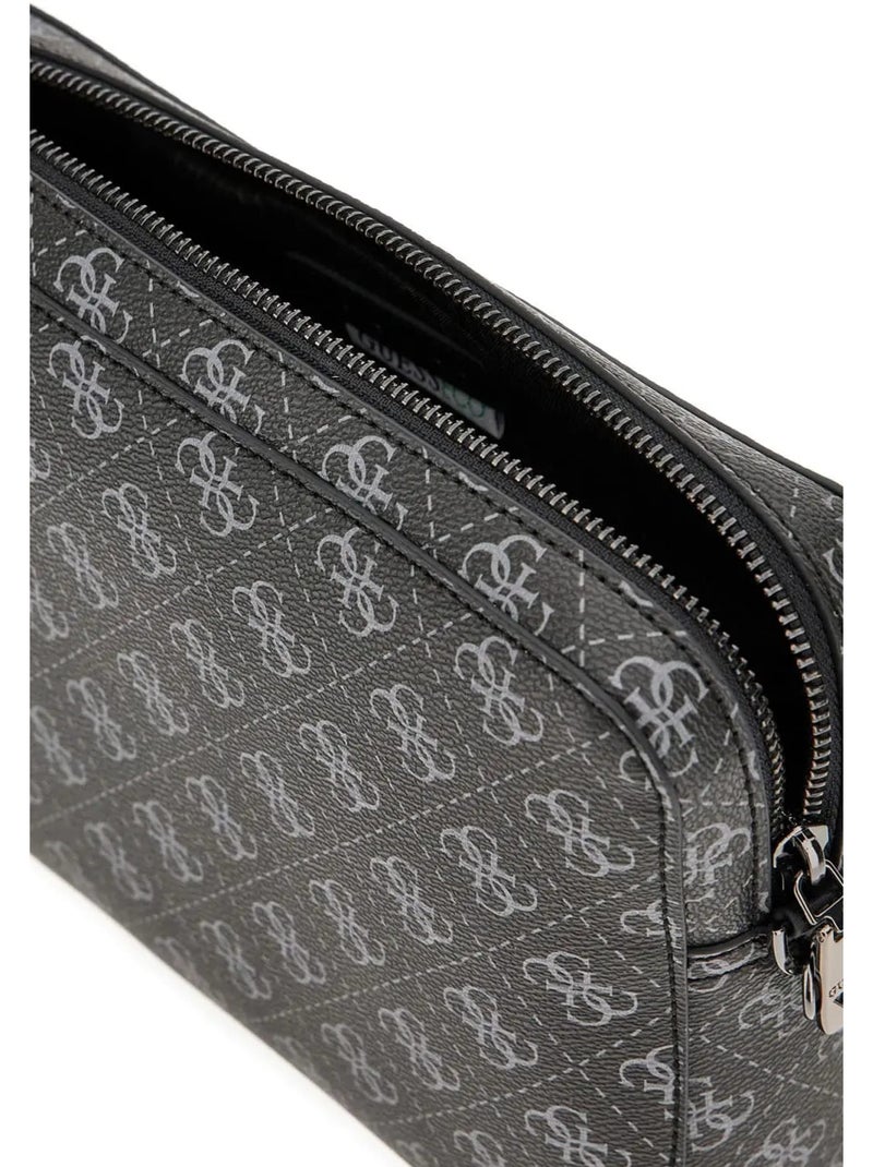 Guess Sacoche Milano Compact Black/Orange Noir - Kiabi