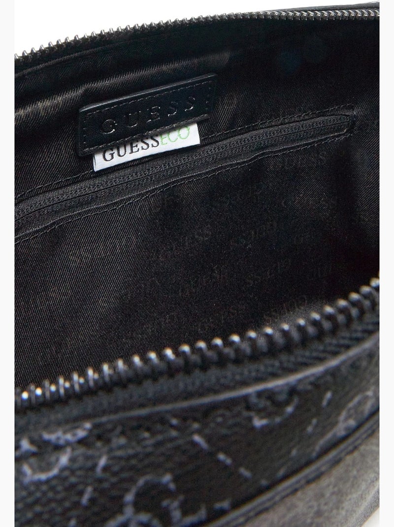 Guess Sacoche Milano Compact Black/Orange Noir - Kiabi