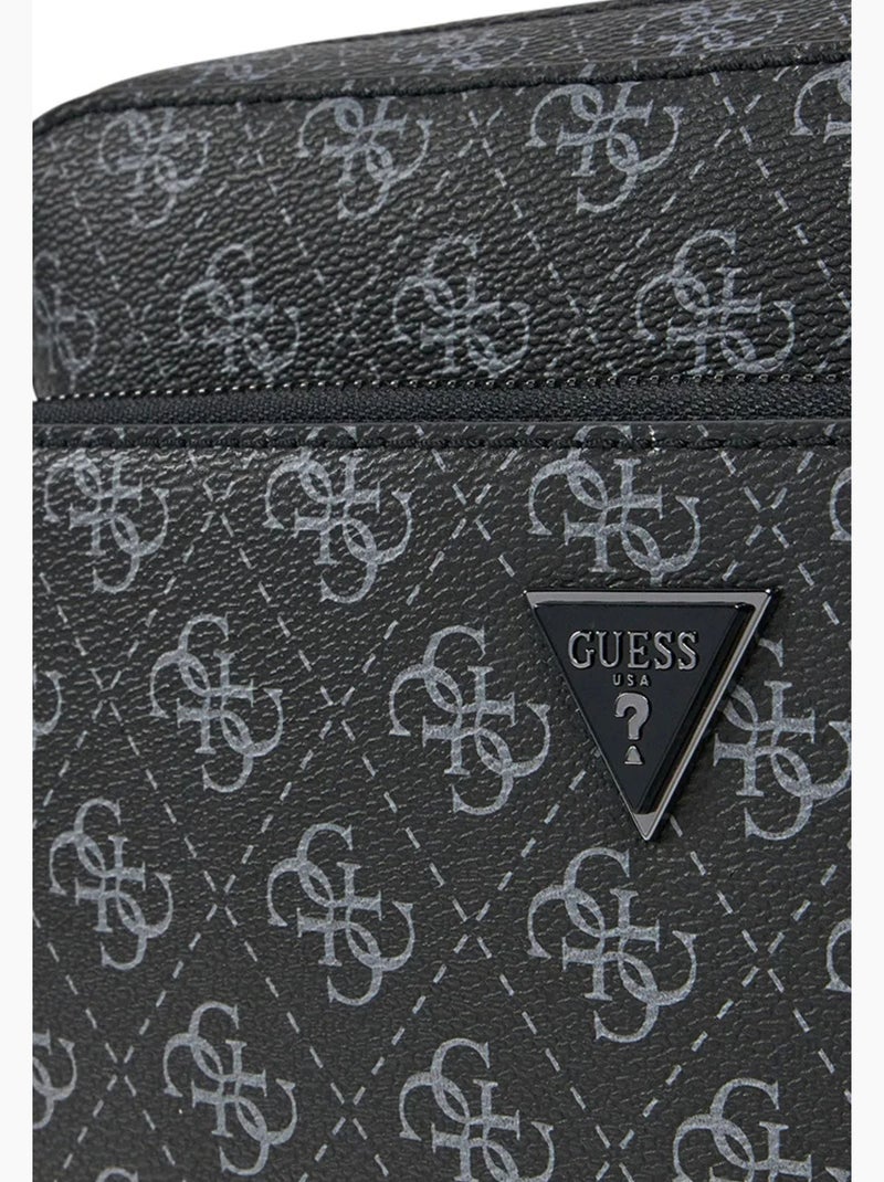Guess Sacoche Milano Compact Black/Orange Noir - Kiabi