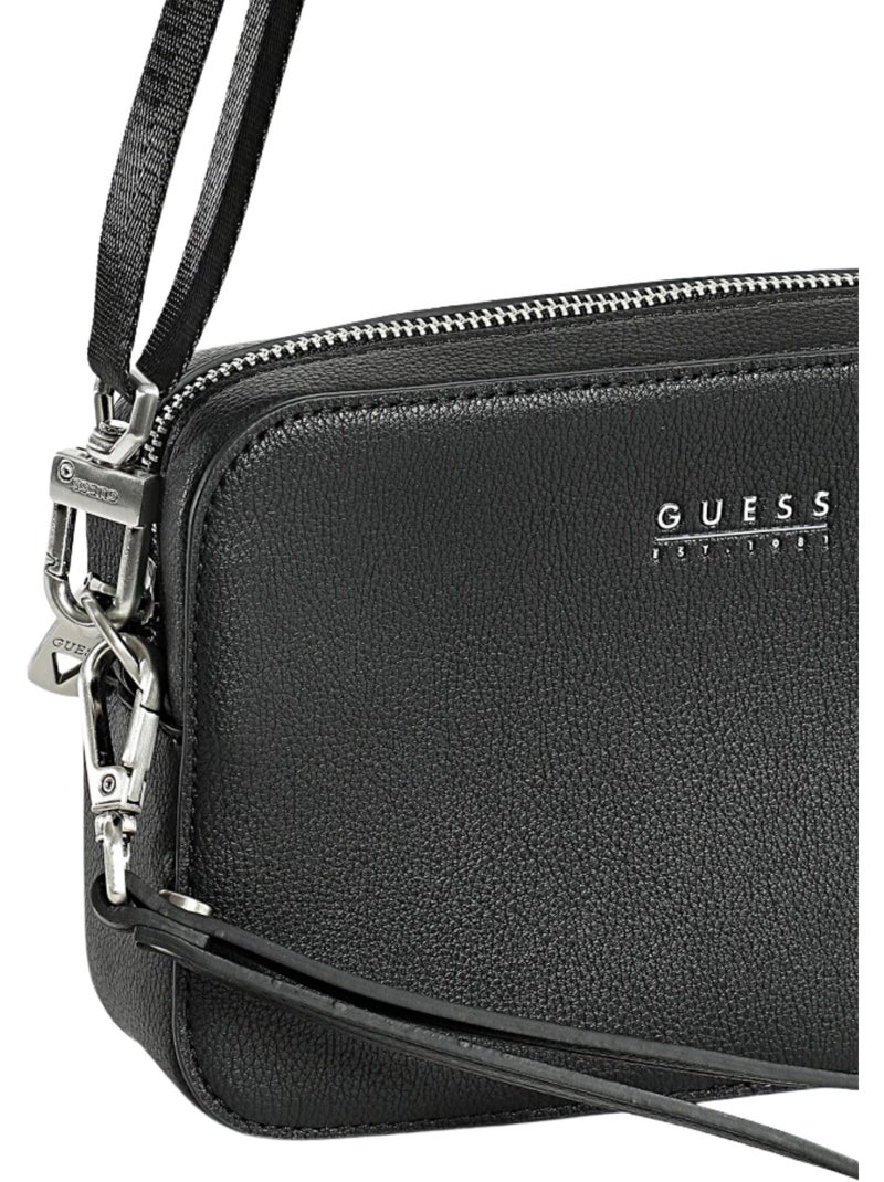 Guess Sacoche Milano Small Necessa Black Noir - Kiabi