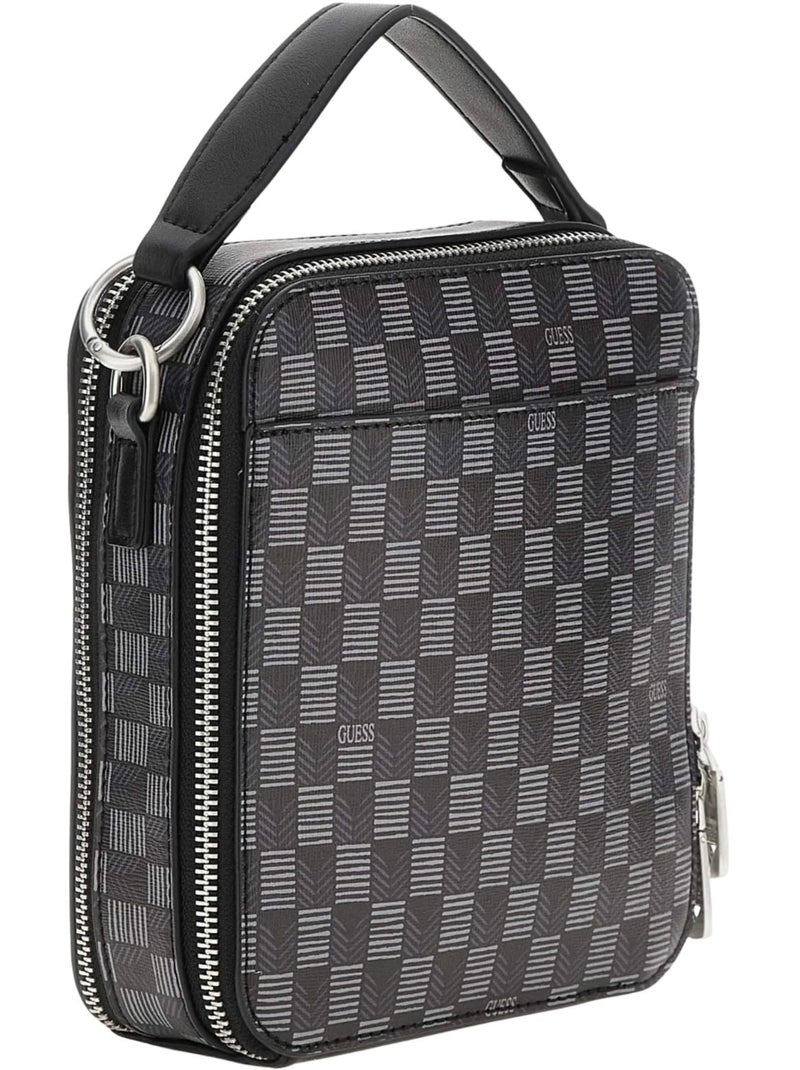 Guess Sacoche Torino Medium Bum Ba Black Noir - Kiabi
